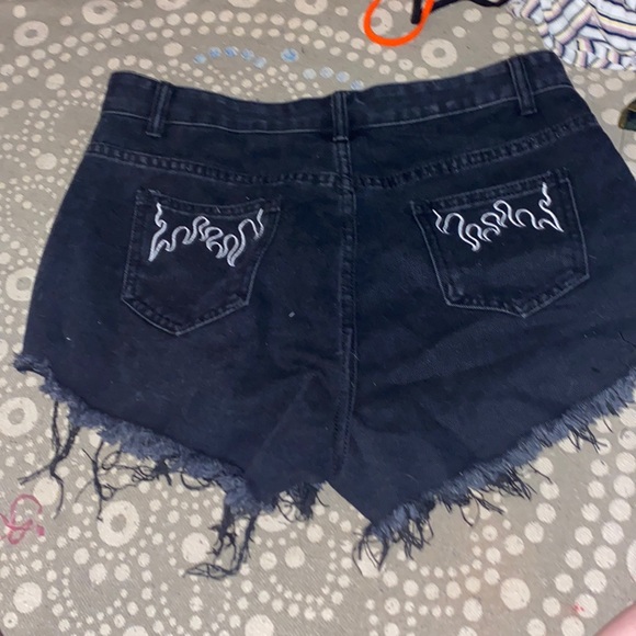 Black, jean shorts. - Picture 1 of 2